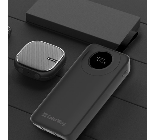 Універсальна мобільна батарея ColorWay EnergyPlus 30000mAh Black (CW-PB300LPB4BK-PDD)