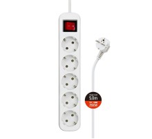 Фільтр живлення СolorWay (CW-PSEA55W) 5 розеток, 5м, White