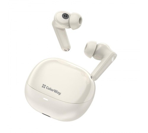 Bluetooth-гарнітура СolorWay Slim TWS-1 Earbuds Long Life Beige (CW-TWS1BE) Bluetooth-гарнітура СolorWay Slim TWS-1 Earbuds Long Life Beige (CW-TWS1BE)