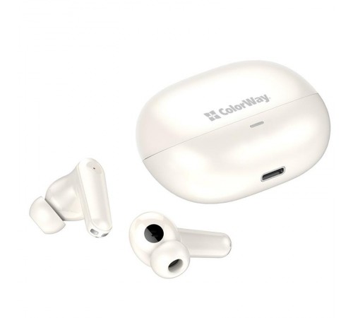 Bluetooth-гарнітура СolorWay Slim TWS-1 Earbuds Long Life Beige (CW-TWS1BE) Bluetooth-гарнітура СolorWay Slim TWS-1 Earbuds Long Life Beige (CW-TWS1BE)