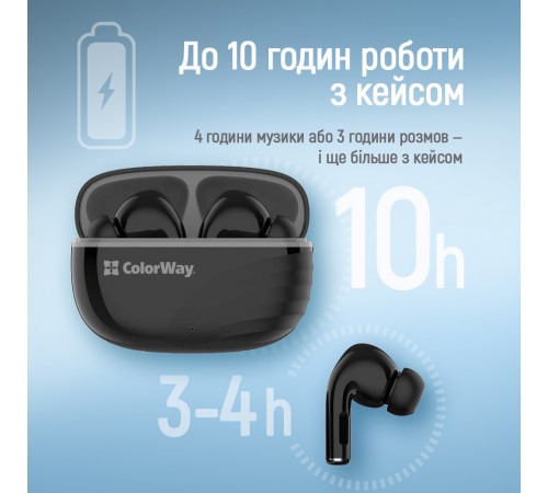 Bluetooth-гарнітура СolorWay Slim TWS-5 Earbuds Black (CW-TWS5BK)