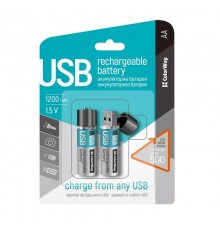 Акумулятор USB ColorWay AA/HR06 Li-Pol 1200 mAh BL 2шт