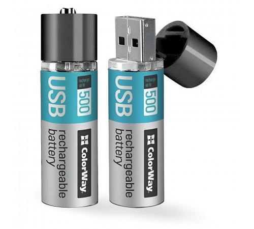 Акумулятор USB ColorWay AA/HR06 Li-Pol 1200 mAh BL 2шт