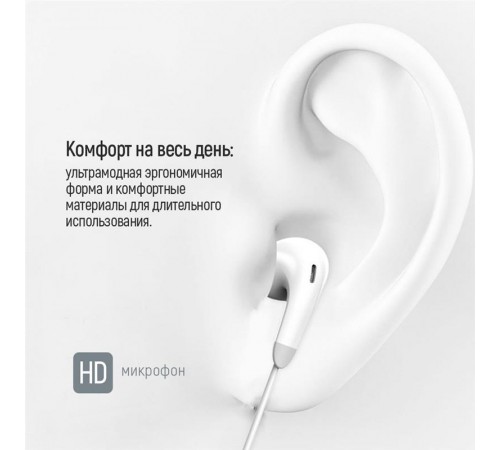 Гарнітура СolorWay 3.5 mm Wired Earphone Sound Wave White (CW-WD04WT)