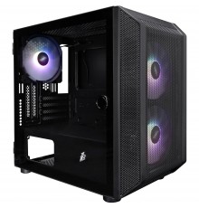 Корпус 1stPlayer D3-BK-3F7-14 Black без БЖ