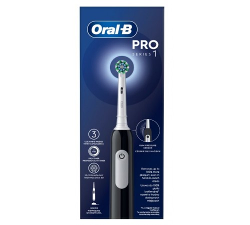 Зубна електрощітка Braun Oral-B Pro1 D305.513.3X CrossAction Black