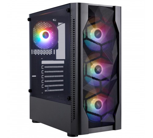 Корпус 1stPlayer D4-BK-4F1 Black без БЖ