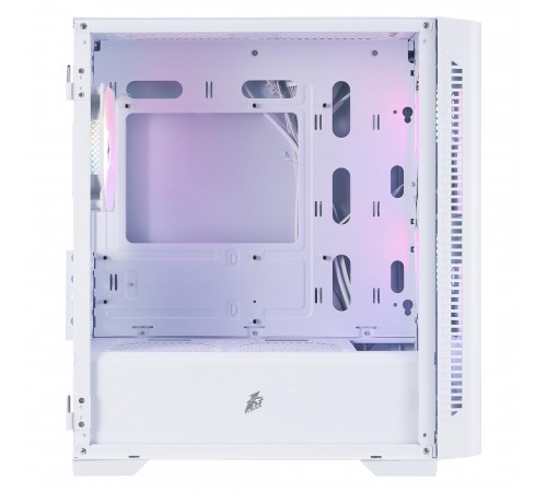 Корпус 1stPlayer D4-M-WH-2F1P-W-1F1-W White