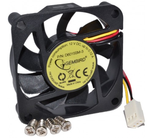 Вентилятор Gembird Sleeve 60x60x15mm (D6015SM-3)