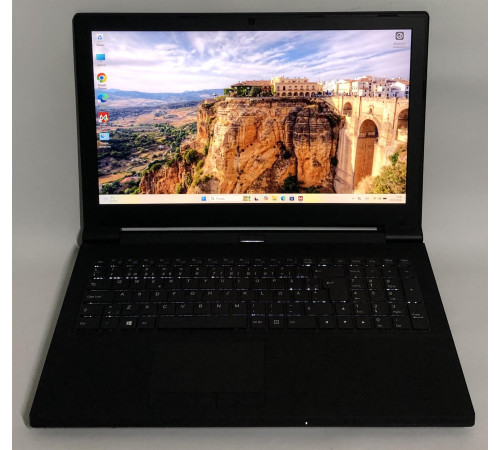 Ноутбук Clevo N350TW / 15.6" FullHD IPS / i7-8700T / 16GB / 128 GB + 750GB HDD / Win11Pro / Backlight / сканер відбитка - Б/в