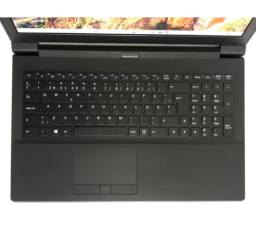 Ноутбук Clevo N350TW / 15.6" FullHD IPS / i7-8700T / 16GB / 128 GB + 750GB HDD / Win11Pro / Backlight / сканер відбитка - Б/в
