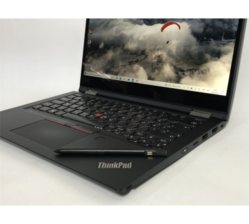 Ноутбук Lenovo ThinkPad X390 Yoga / 13.3" FullHD IPS Touch / i5-8265U / 8GB / 256GB SSD / Win10 / Backlight / сканер відбитка - Б/в