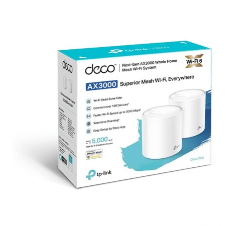 WiFi Mesh-система TP-Link Deco X60 2-pack WiFi Mesh-система TP-Link Deco X60 2-pack