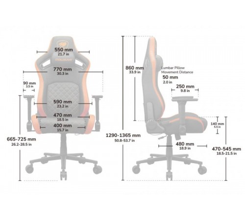 Крісло для геймерів Cougar Defensor Gold F