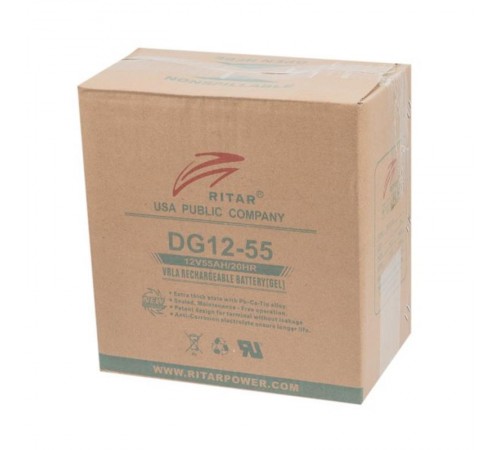 Акумуляторна батарея Ritar 12V 55AH (DG12-55) GEL