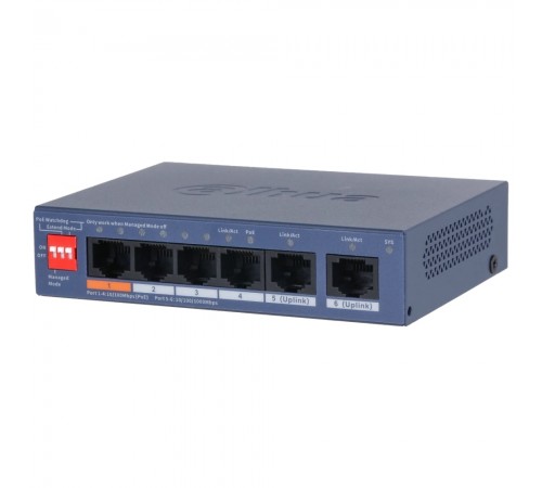 Комутатор Dahua DH-CS4006-4ET2GT-60 PoE Комутатор Dahua DH-CS4006-4ET2GT-60 PoE