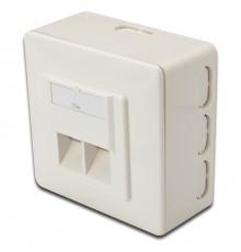 Настінна розетка DIGITUS cat. 5e, 2xRJ45, 8P8C (DN-9002-N)
