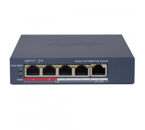 Комутатор Hikvision DS-3E1105P-EI/V2 POE Комутатор Hikvision DS-3E1105P-EI/V2 POE