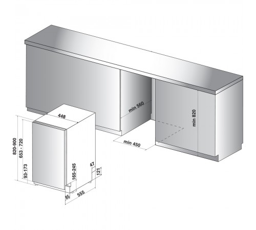 Вбудована посудомийна машина Indesit DSIC 3M19