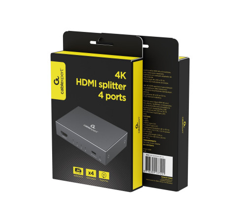 Розгалужувач HDMI сигналу Cablexpert (DSP-HDMI4K-4P-01)