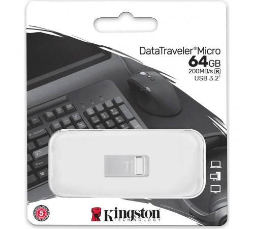 Флеш-накопичувач USB3.2 64GB Kingston DataTraveler Micro (DTMC3G2/64GB)