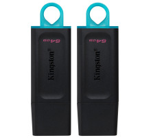 Флеш-накопичувач USB3.2 64GB Kingston DataTraveler Exodia Black/Blue 2 Pieces (DTX/64GB-2P)