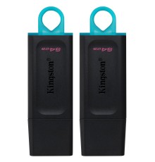 Флеш-накопичувач USB3.2 64GB Kingston DataTraveler Exodia Black/Blue 2 Pieces (DTX/64GB-2P)