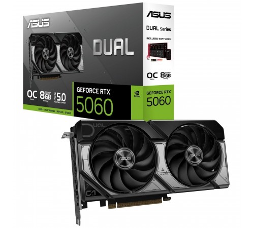 Відеокарта GF RTX 5060 8GB GDDR7 Dual OC Asus (DUAL-RTX5060-O8G)