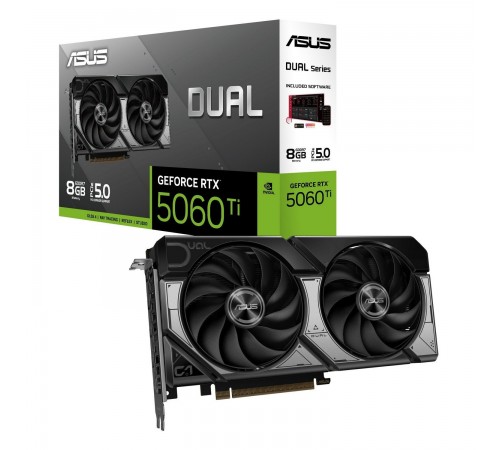 Відеокарта GF RTX 5060 Ti 8GB GDDR7 Dual Asus (DUAL-RTX5060TI-8G)