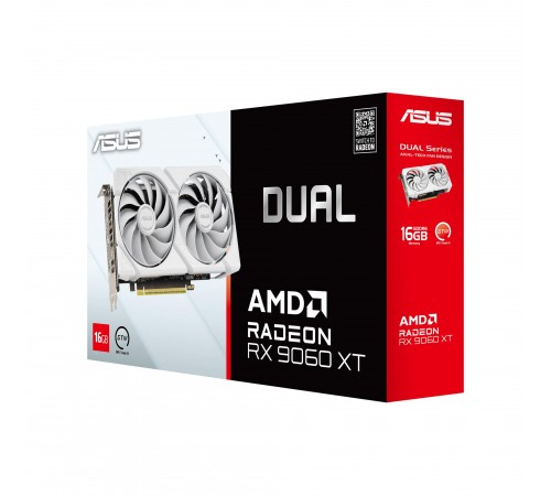 Відеокарта AMD Radeon RX 9060 XT 16GB GDDR6 Dual White Asus (DUAL-RX9060XT-16G-WHITE) Відеокарта AMD Radeon RX 9060 XT 16GB GDDR6 Dual White Asus (DUAL-RX9060XT-16G-WHITE)