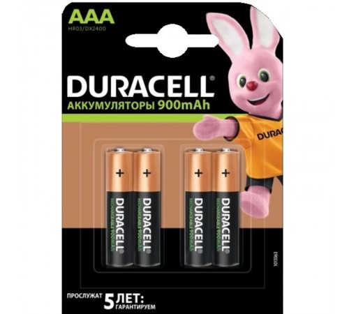 Акумулятор Duracell Recharge DX2400 LSD Ni-MH AAA/HR03 900 mAh BL 4шт Акумулятор Duracell Recharge DX2400 LSD Ni-MH AAA/HR03 900 mAh BL 4шт