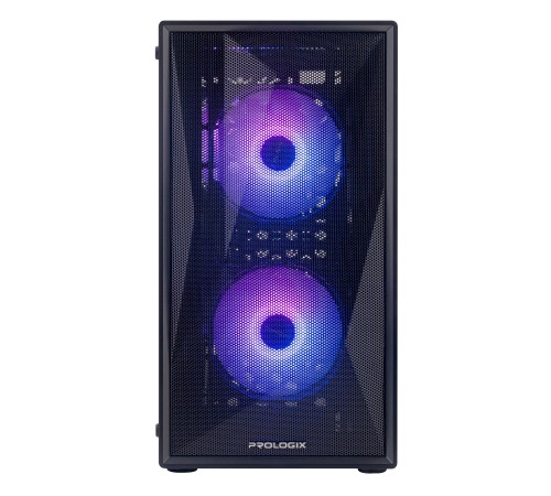 Корпус Prologix E102 Tempered Glass&Mesh Black