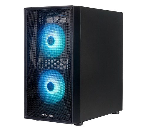 Корпус Prologix E102 Tempered Glass&Mesh Black
