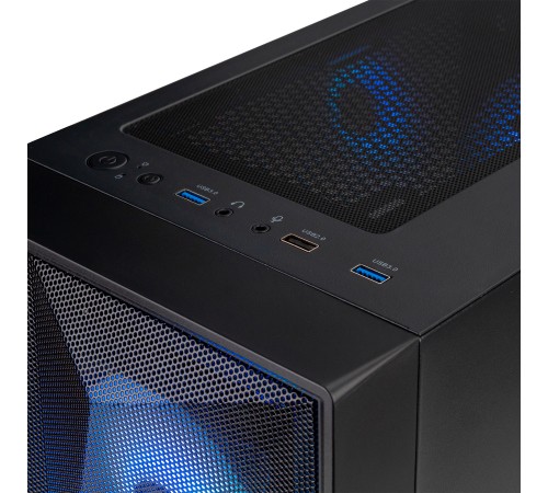 Корпус Prologix E102 Tempered Glass&Mesh Black