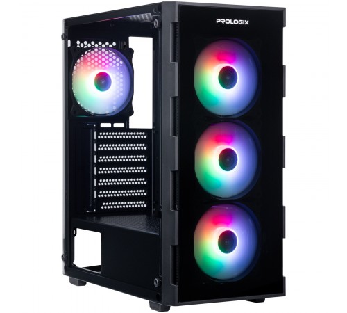 Корпус Prologix E114 Tempered Glass Black
