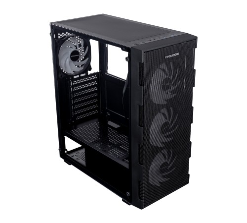 Корпус Prologix E115 Tempered Glass&Mesh Black