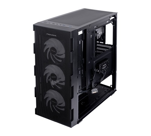 Корпус Prologix E115 Tempered Glass&Mesh Black