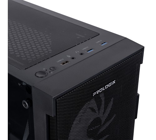 Корпус Prologix E115 Tempered Glass&Mesh Black