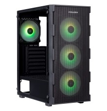 Корпус Prologix E115 Tempered Glass&Mesh Black