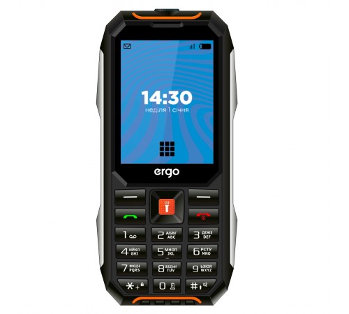 Мобiльний телефон Ergo E283 Dual Sim Black Orange