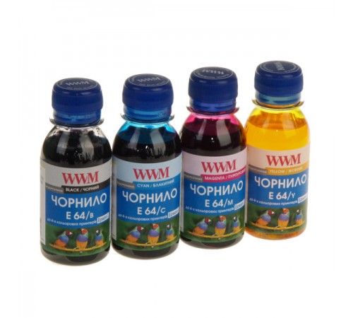 Комплект чорнил WWM EPSON L110/210/355 B/C/M/Y (E64SET4-2) 4*100г