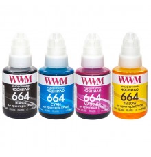 Комплект чорнил WWM для Epson L110/L210/L300 4х140г B/C/M/Y (E664SET4)
