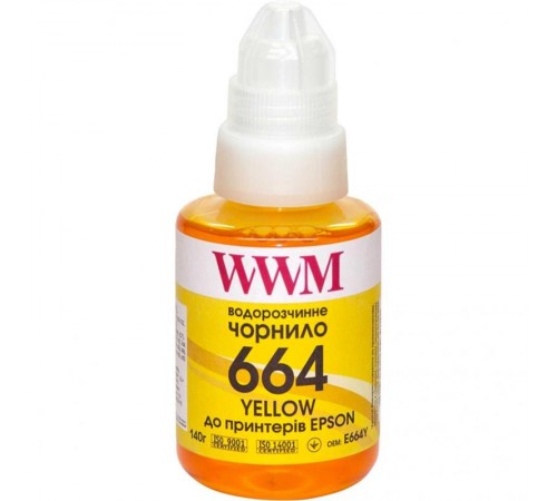 Чорнило WWM Epson L110/210/300 Yellow (E664Y) 140г