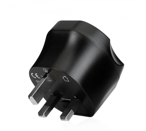 Адаптер Essager EU - UK (F/M) Black (ECTZH-YCC01-Z)