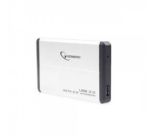 Зовнішня кишеня Gembird для підключення SATA HDD 2.5", USB 3.0, Silver (EE2-U3S-2-S)