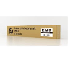 Блок розеток EnerGenie 19" 1U (EG-PDU-014) алюм. корп.,  8 розеток,  16A, 3м, чорний, вилка Schuko