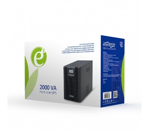 Джерело безперебійного живлення EnerGenie EG-UPS-PS2000-01 2000VA, Line Int., AVR, 3xIEC, метал Джерело безперебійного живлення EnerGenie EG-UPS-PS2000-01 2000VA, Line Int., AVR, 3xIEC, метал