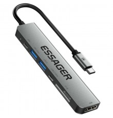 USB-хаб Essager QingHong 7 in 1 USB-C Hub (EHB07-QH0G-Z)