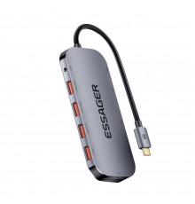 USB-хаб Essager Marble Harp 11 in 1 USB-C Hub (EHB11-FQ0G-Z)