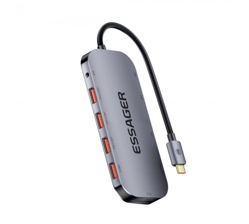 USB-хаб Essager Marble Harp 11 in 1 USB-C Hub (EHB11-FQ0G-Z)